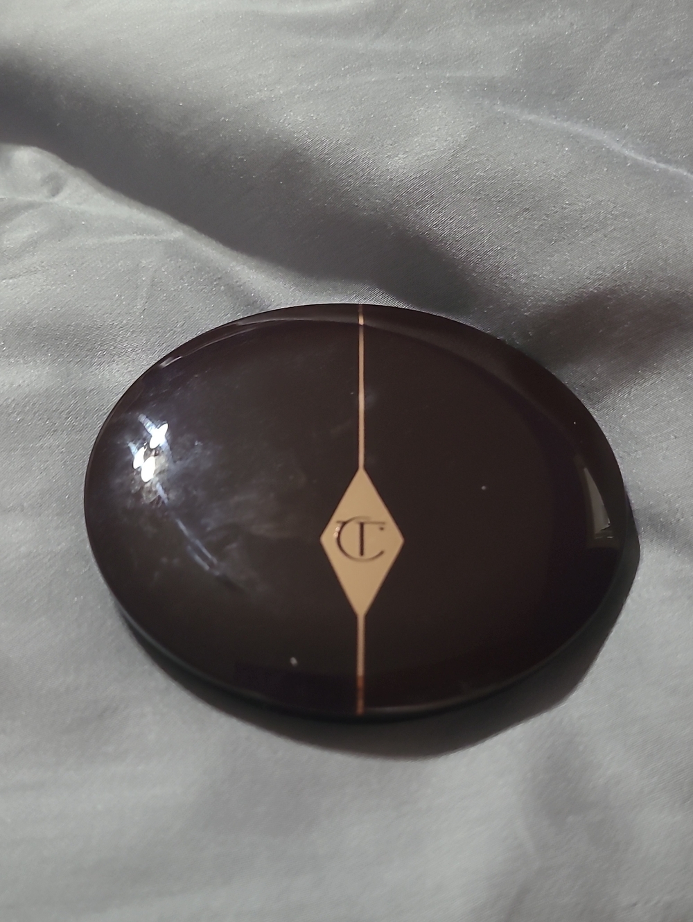 Charlotte Tilbury Compact in Deep Brown with Gold Accent